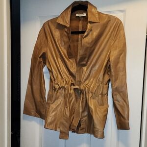 Tan Leather Women's Jacket